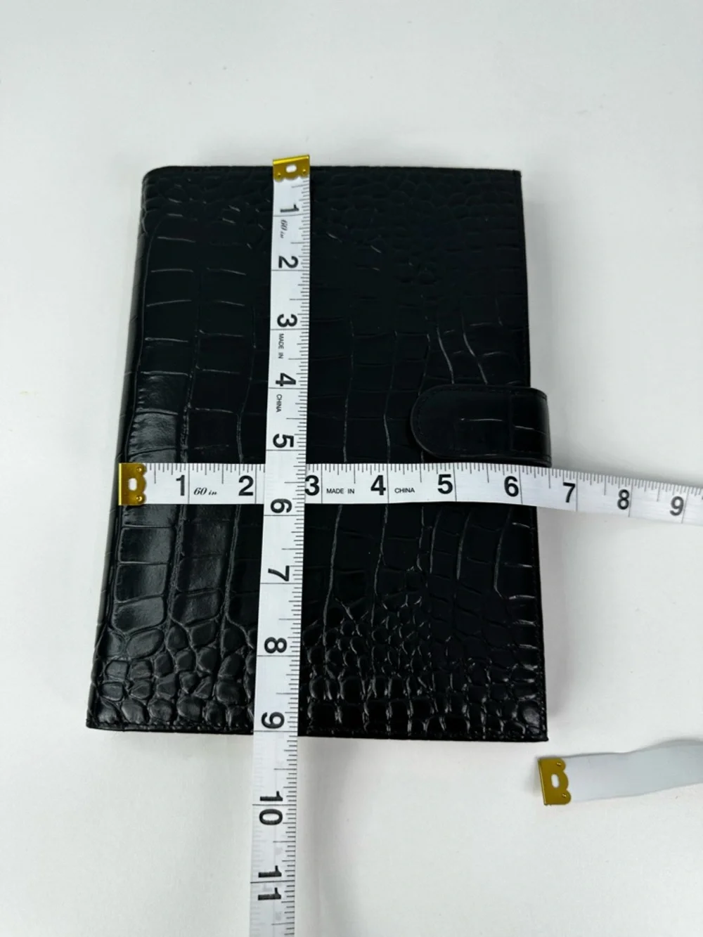 Black Croc Embossed A5 Planner with Four Wirebound Notebooks Snap Closure